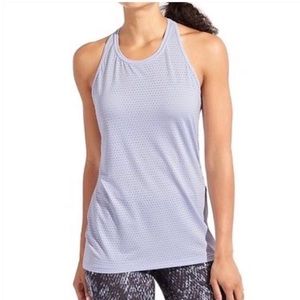 ATHLETA High Neck Dot Mesh Chi Tank Large